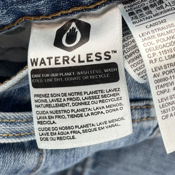 Levis 569 Loose Straight Fit Mens Jeans W34 L32 Light Wash Denim Blue - Picture 9 of 14